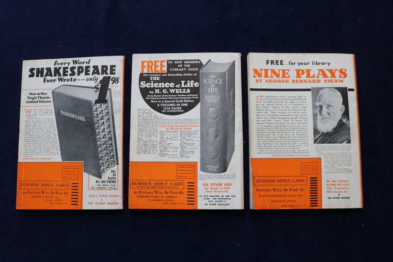 1935 THE GOLDEN BOOK MAGAZINE - LOT OF 9 - O 3458