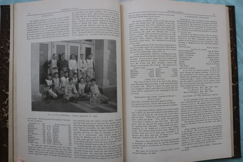 1899-1900 NORTHERN ILLINOIS STATE NORMAL SCHOOL - BOUND VOLUME #1 - KD 9649