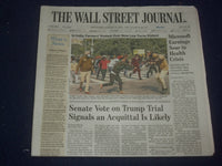 2021 JANUARY 27 THE WALL STREET JOURNAL-SENATE VOTE TRUMP TRIAL ACQUITTAL LIKELY