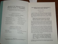 1977 MARCH/DECEMBER RECORDS OF THE AMERICAN CATHOLIC HISTORICAL SOCIETY - K 1120