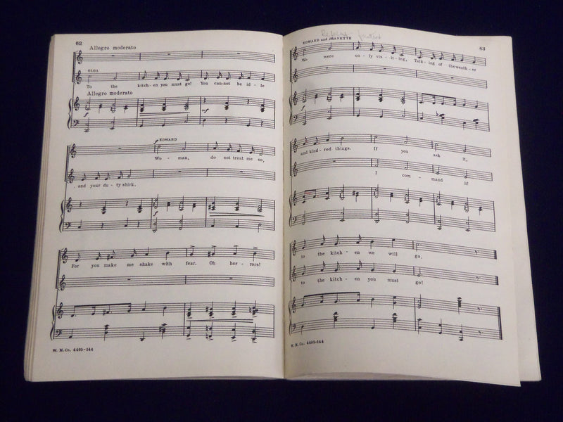 1926 SAILOR MAIDS A MUSICAL COMEDY BY CHARLES ROSS CHANEY - SOFTCOVER - SP 2529