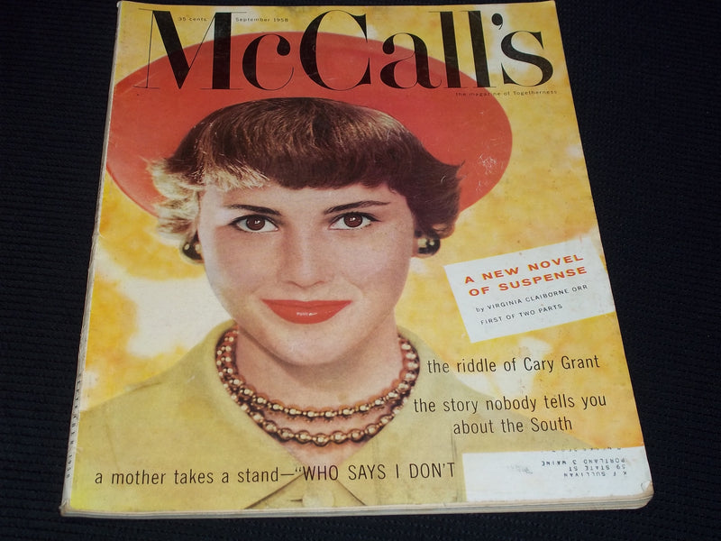 1958 SEPTEMBER MCCALL'S MAGAZINE - NICE FASHION FRONT COVER - E 20258
