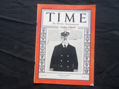 1927 MAY 9 TIME MAGAZINE - CHARLES F. HUGHES - T 118