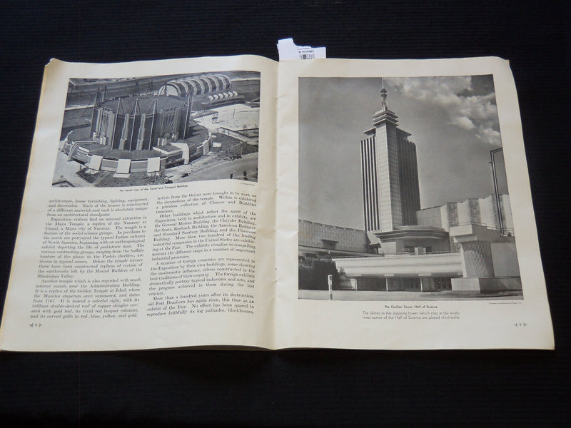 1933 CHICAGO'S CENTURY OF PROGRESS SOFTCOVER BOOK - GREAT PHOTOS - J 7294