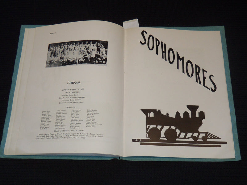 1938 ACORNS DEPOSIT HIGH SCHOOL YEARBOOK - SOFTCOVER - DEPOSIT NEW YORK - J 8030