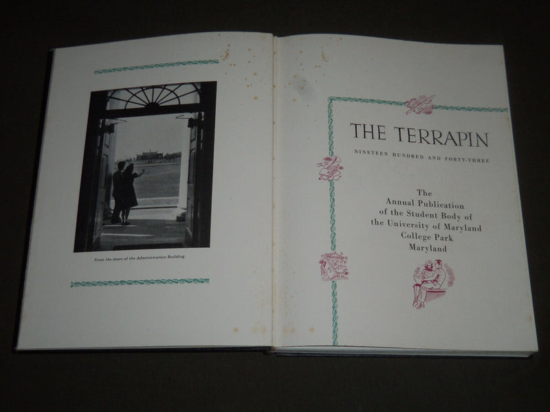 1943 TERRAPIN UNIVERSITY OF MARYLAND COLLEGE YEARBOOK - GREAT PHOTOS - YB 1172