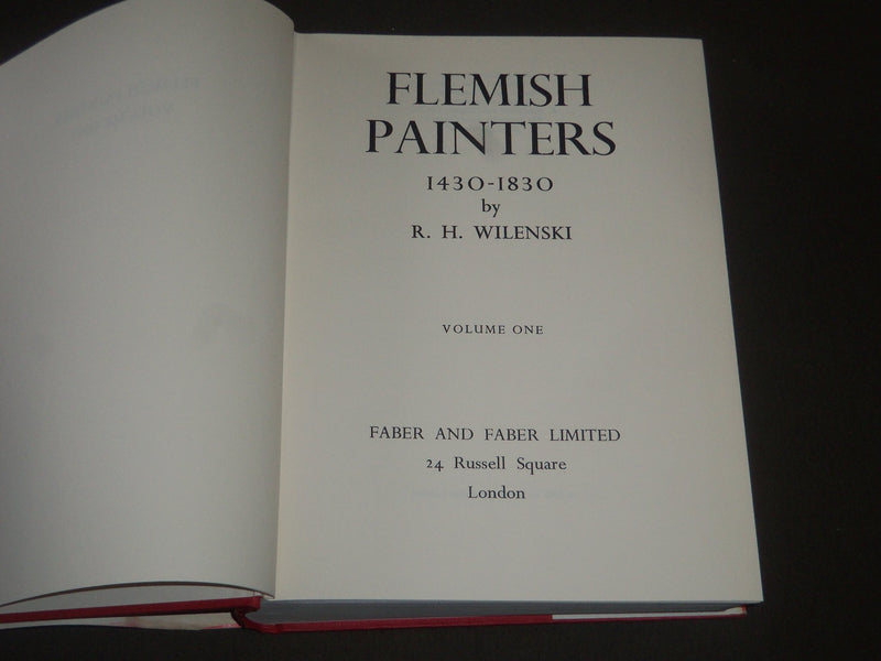1960 FLEMISH PAINTERS 2 VOLUME SET BY R. H. WILENSKI - 896 PLATES - KD 4074