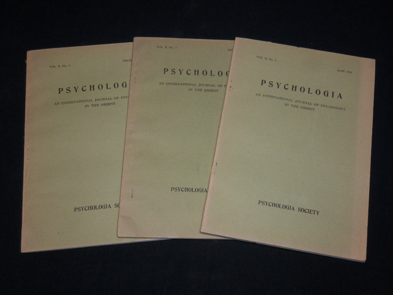 1959 PSYCHOLOGIA INTERNATIONAL JOURNAL MAGAZINE LOT OF 3 - WR 572D