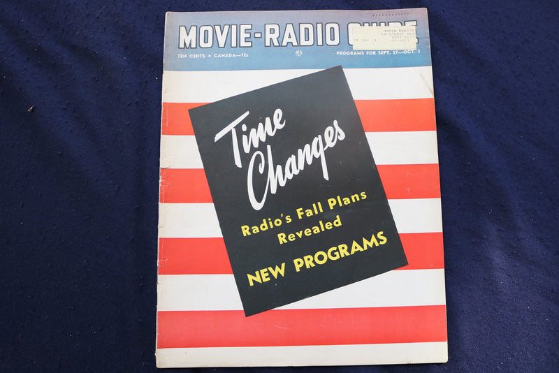 1941 SEP 27-OCT 3 MOVIE-RADIO GUIDE MAGAZINE - TIME CHANGES COVER - E 9279