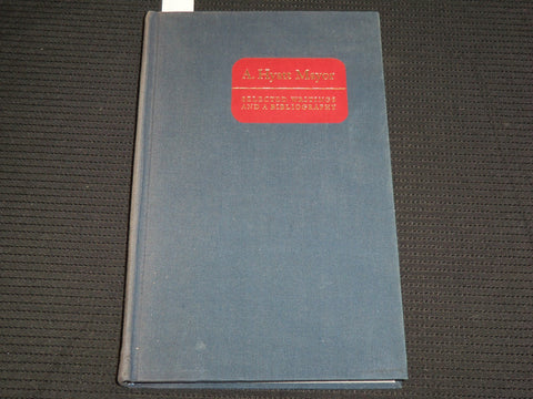 1983 A. HYATT MAYOR SELECTED WRITINGS & BIBLIOGRAPHY HARDCOVER BOOK - KD 7317