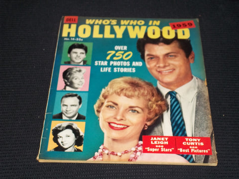 1959 WHO'S WHO IN HOLLYWOOD MAGAZINE - TONY CURTIS JANET LEIGH COVER - E 13691