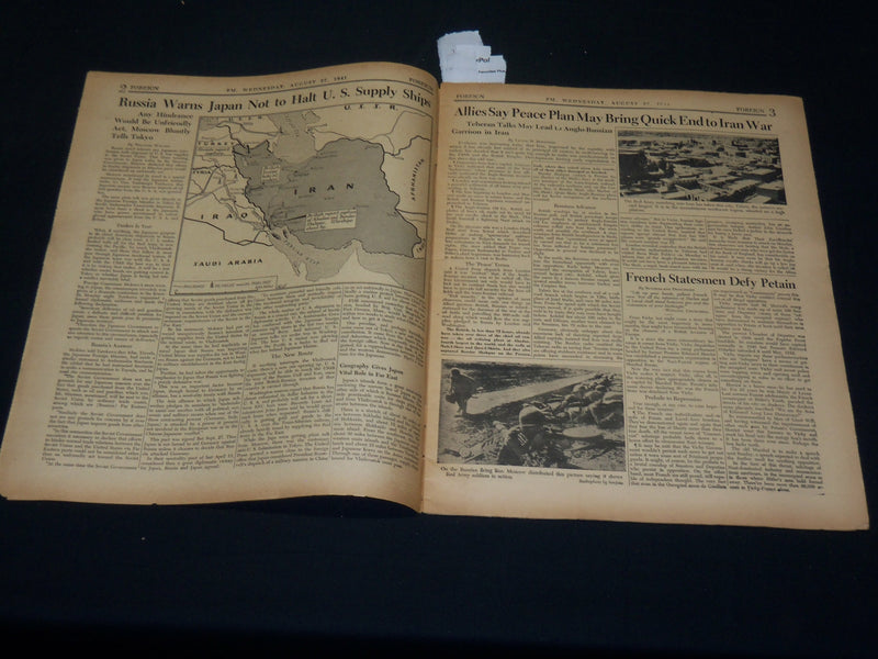1941 AUGUST 27 PM'S WEEKLY NEWSPAPER - LESNEVICH BEATS MAURIELLO - NP 4934