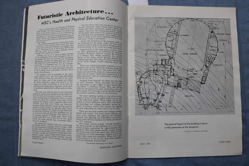 1956 MAY MONTANA ENGINEER MAGAZINE - MONTANA STATE COLLEGE - K 332