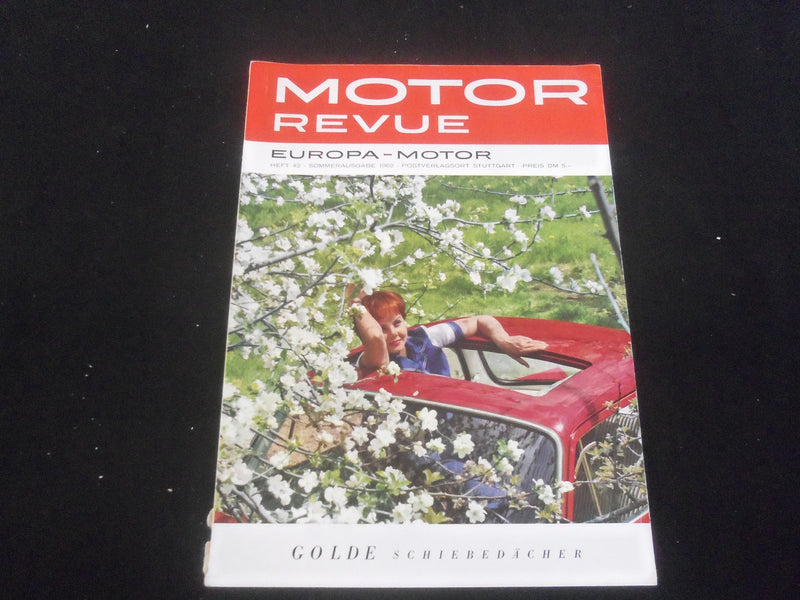 1962 SUMMER MOTOR REVUE - EUROPA MOTOR MAGAZINE - AUTOMOBILES - GERMAN - J 7762