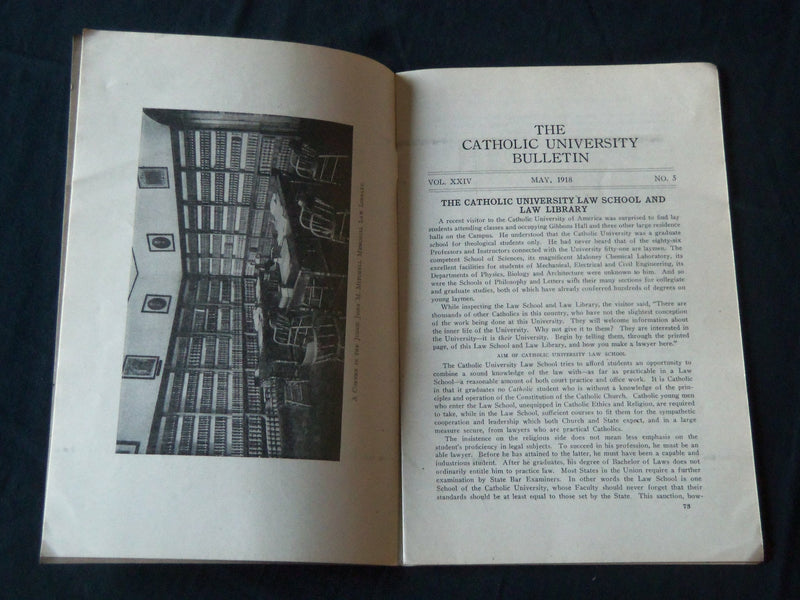 1918-1920 THE CATHOLIC UNIVERSITY BULLETIN LOT OF 18 DIFFERENT ISSUES - O 287