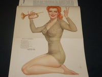 1943 APRIL ESQUIRE MAGAZINE - VARGA ILLUSTRATION - NICE COVER & ADS - ST 5721