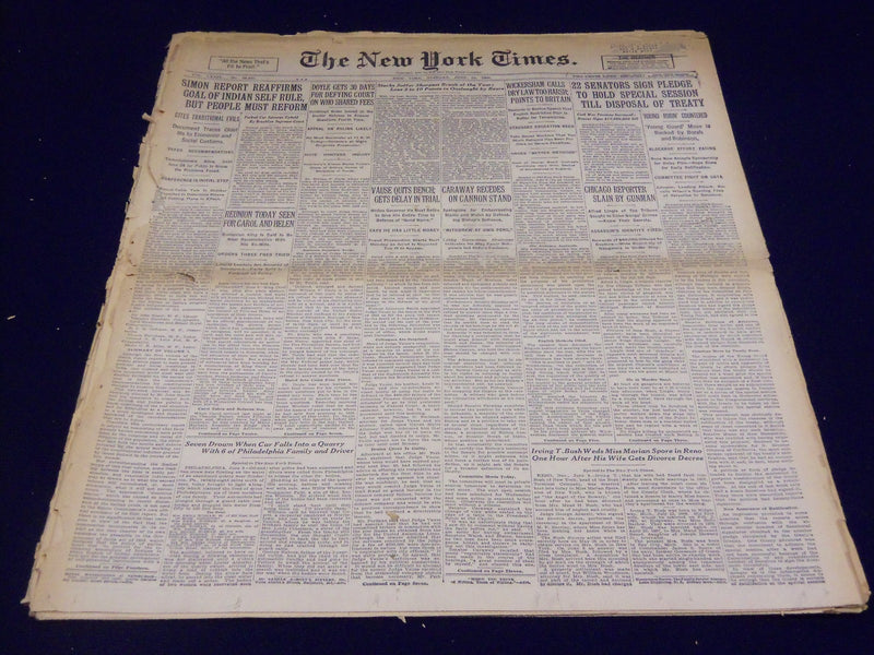 1930 JUNE 10 NEW YORK TIMES - CHICAGO REPORTER ALFRED LINGLE SLAIN - NT 1565