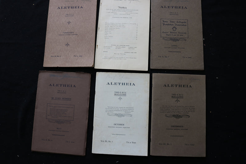 1914-1920 ALETHEIA - CENTRAL HOLINESS UNIVERSITY MAGAZINE - LOT OF 54 - O 3704