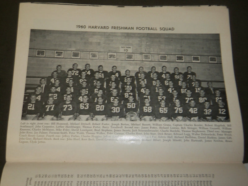 1960 NOVEMBER 5 PRINCETON VS. HARVARD FOOTBALL PROGRAM - IVY LEAGUE - J 3595