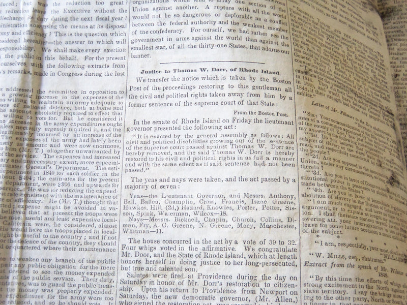1851 THE WEEKLY UNION NEWSPAPER LOT OF 3 - CITY OF WASHINGTON - NP 2636
