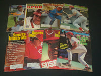 1978-1989 PETE ROSE ASSORTED SPORTS MAGAZINES LOT OF 8 ISSUES - O 2749