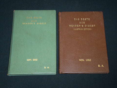 1948-1952 DAS BESTE AUS READER'S DIGEST MAGAZINE LOT OF 2 - HARD BOUND - KD 6403