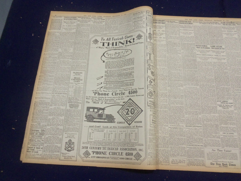 1920 DECEMBER 23 NEW YORK TIMES - HARDING WOULD HAVE FIVE CHIEF POWERS - NT 8495