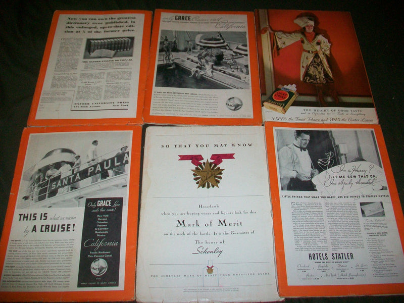 1934 FORUM MAGAZINE LOT OF 12 - COMPLETE YEAR - GREAT ARTICLES & ADS - WR 757