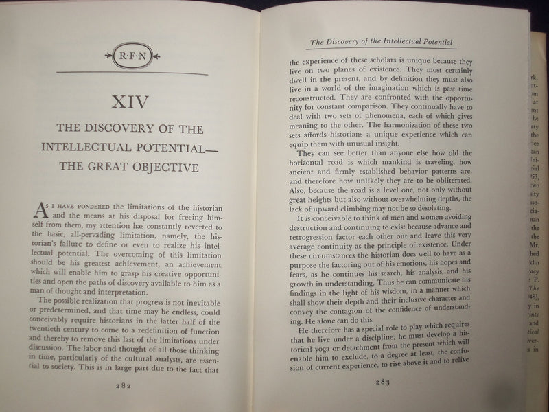 1968 A HISTORIAN'S PROGRESS HARDCOVER BOOK BY ROY F. NICHOLS - 1ST ED. - KD 9186
