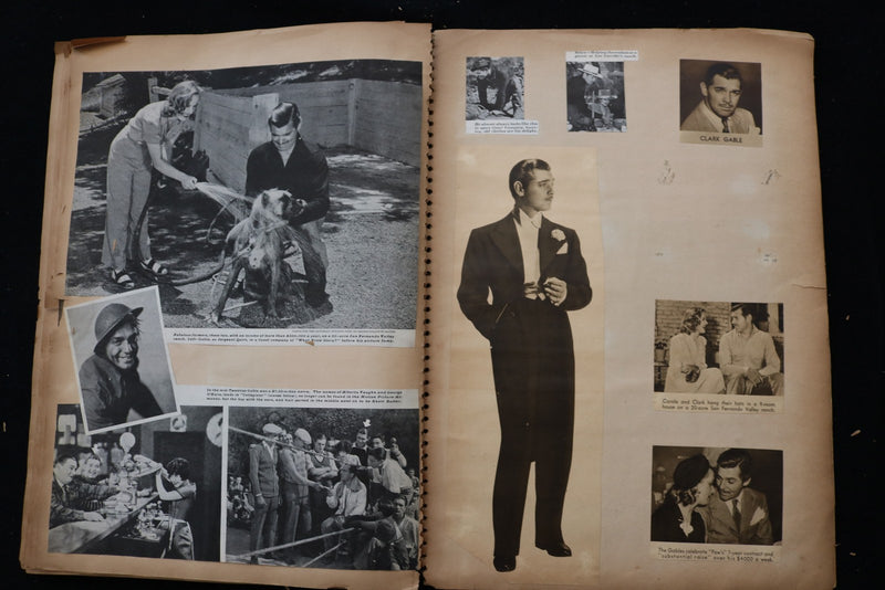 1940'S MOVIE STAR SCRAPBOOK - HUMPHREY BOGART - HENRY FONDA-CLARK GABLE- E 24889