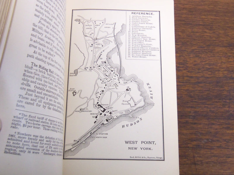 1896 RAND MCNALLY CO. HUDSON RIVER HANDY GUIDE - FOLD-OUT COLOR MAPS - K 1280