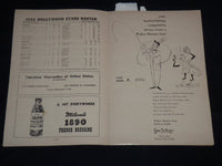 1952 HOLLYWOOD STARS SAN FRANCISCO SEALS BASEBALL OFFICIAL PROGRAM - J 8957