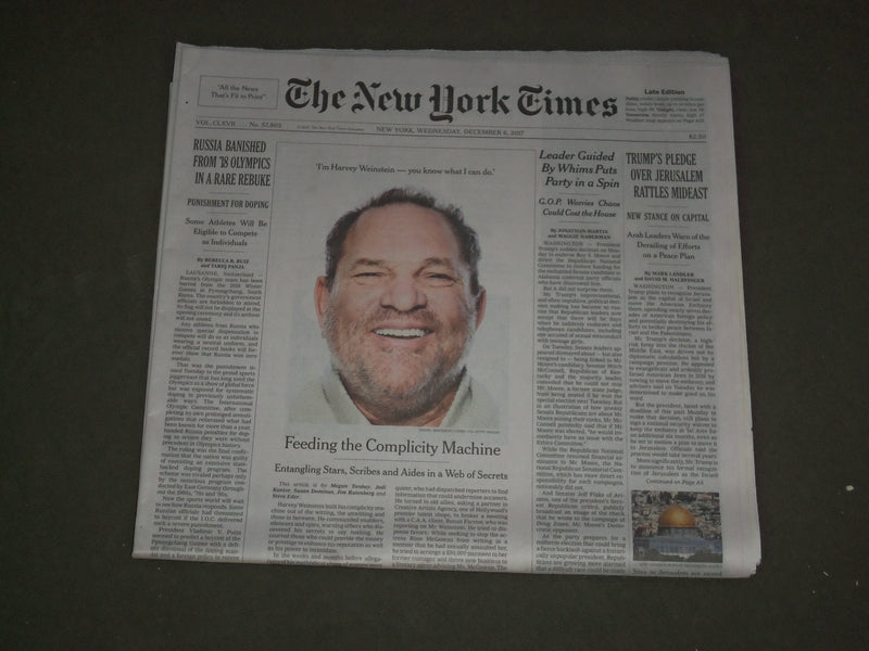 2017 DECEMBER 6 NEW YORK TIMES - HARVEY WEINSTEIN - FEEDING COMPLICITY MACHINE