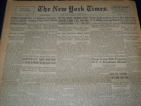 1947 APRIL 24 NEW YORK TIMES - EQUITY FIGHTS JIM CROW - NT 3477