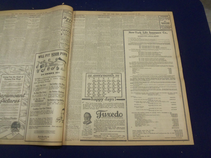 1916 JANUARY 13 NEW YORK TIMES- LANSING DEMANDS CARRANZA PUNISH BANDITS- NT 9058