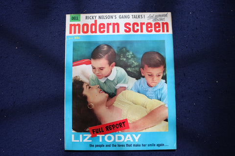 1958 OCTOBER MODERN SCREEN MAGAZINE - ELIZABETH TAYLOR COVER - E 17377
