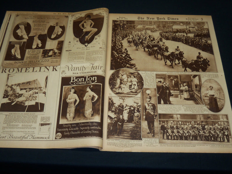 1921 MAY 29 NEW YORK TIMES PICTURE SECTION NO. 4 & 5 - WALL STREET - NT 8934