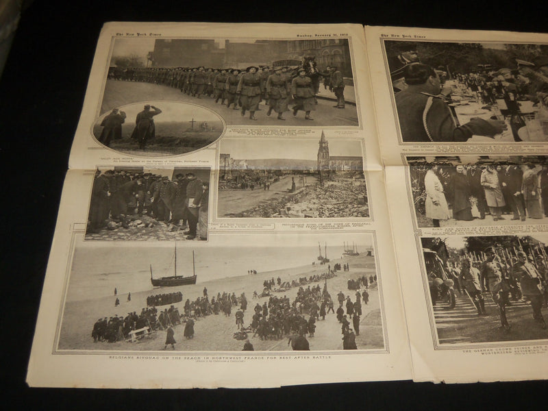 1915 JANUARY NEW YORK TIMES PICTURE SECTION - WORLD WAR I - WWI - NP 5469