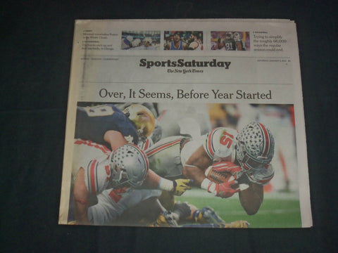 2016 JAN 2 NEW YORK TIMES SPORTS SUNDAY - OHIO STATE FIESTA BOWL WIN - NP 4024
