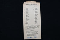 1945 OCTOBER 12 HOLMES V. HUGHES FOOTBALL LINEUP CARD - K 2847