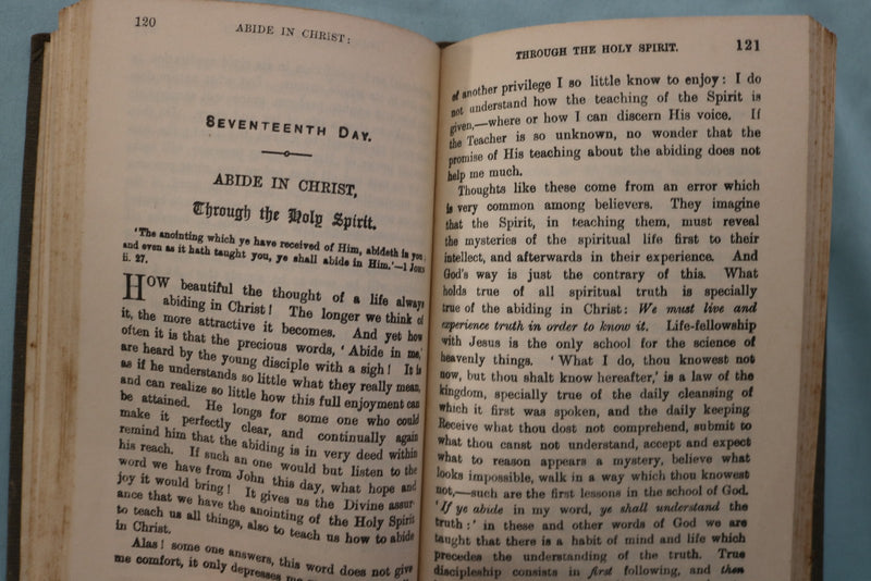 1900' ABIDE IN CHRIST HARDCOVER BOOK BY REV. ANDREW MURRARY - K 3337