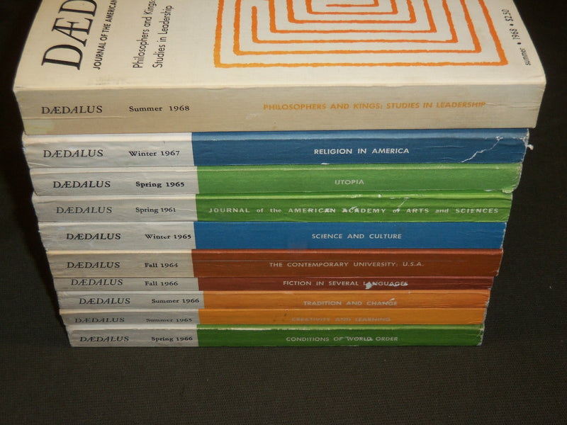 1961-1968 DAEDALUS QUARTERLY MAGAZINE LOT OF 10 ISSUES - WR 61