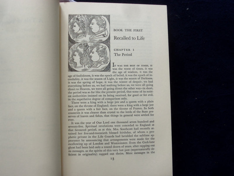 1938 A TALE OF TWO CITIES HARDCOVER BOOK BY CHARLES DICKENS - HERITAGE - KD 8639