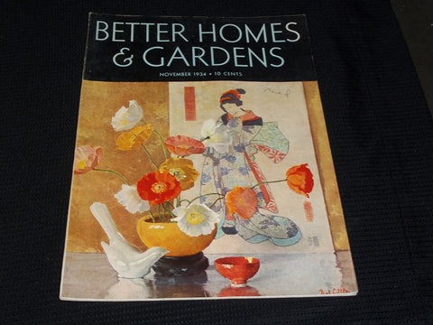 1934 NOVEMBER BETTER HOMES & GARDENS MAGAZINE - BEAUTIFUL FRONT COVER - E 2692