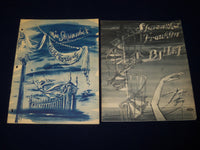 1950'S MIA SLAVENSKA BALLET PROGRAMS LOT OF 2 - GREAT PHOTOS - J 5036