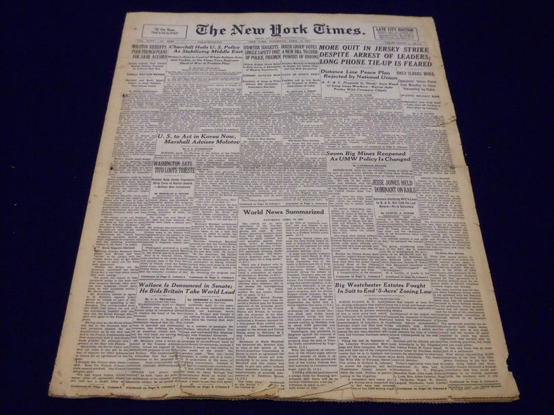 1947 APRIL 12 NEW YORK TIMES - MORE QUIT IN JERSEY STRIKE - NT 119