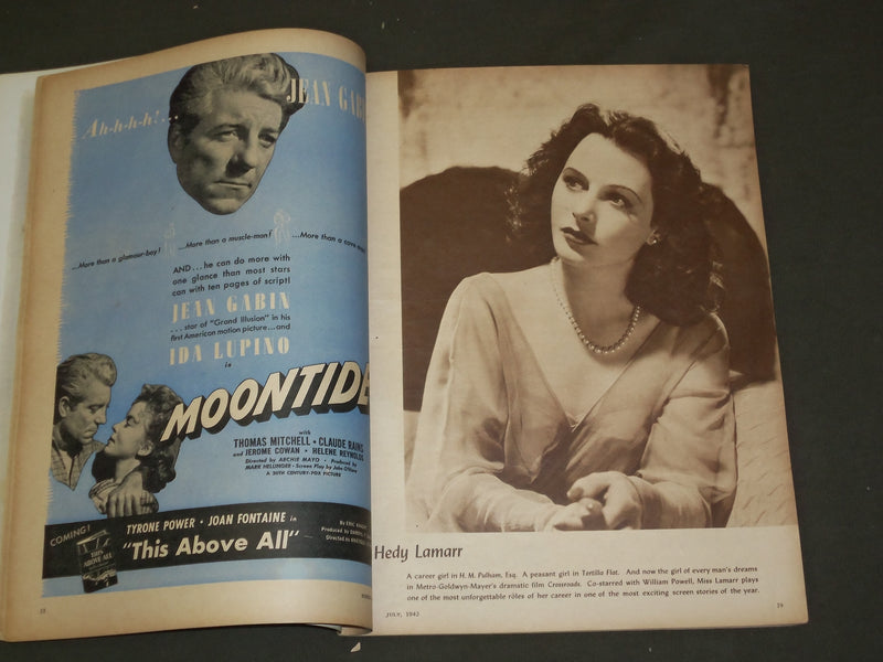 1942 JULY SCREEN ROMANCES MAGAZINE - ANN SHERIDAN & DENNIS MORGAN COVER - M 107