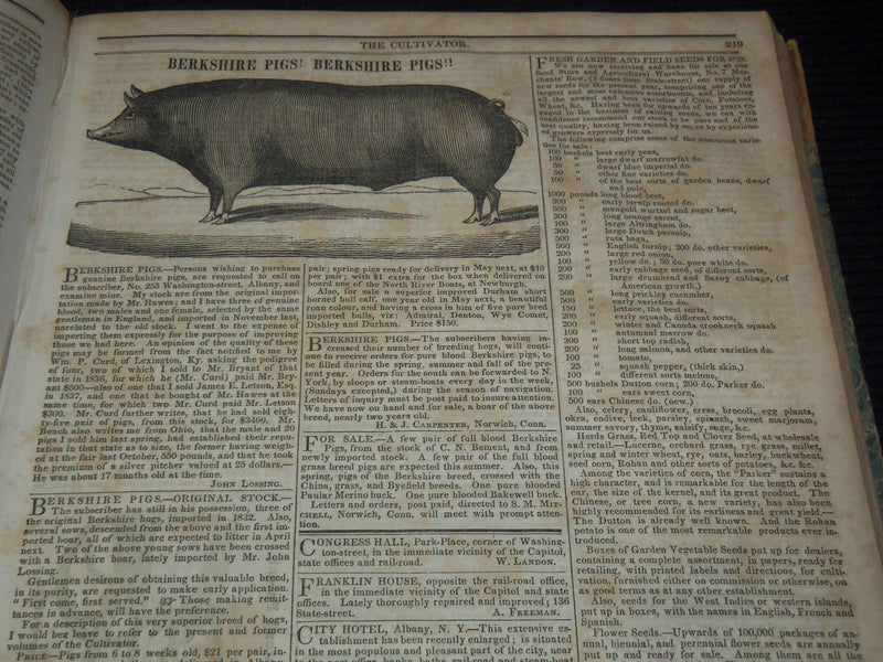1838-1839 THE CULTIVATOR MAGAZINE BOUND VOLUME NO. 5 - KD 3351M