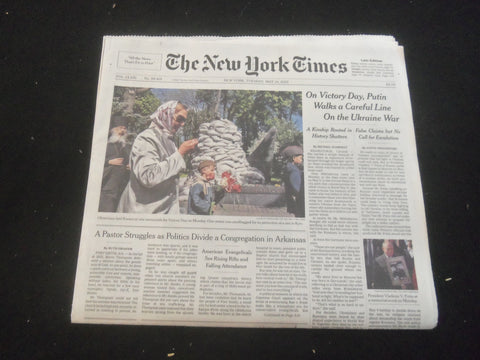 2022 MAY 10 NEW YORK TIMES - PUTIN WALKS A CAREFUL INE ON THE UKRAINE WAR