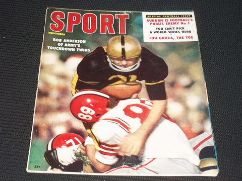1958 NOVEMBER SPORT MAGAZINE - BOB ANDERSON ARMY COVER - E 245